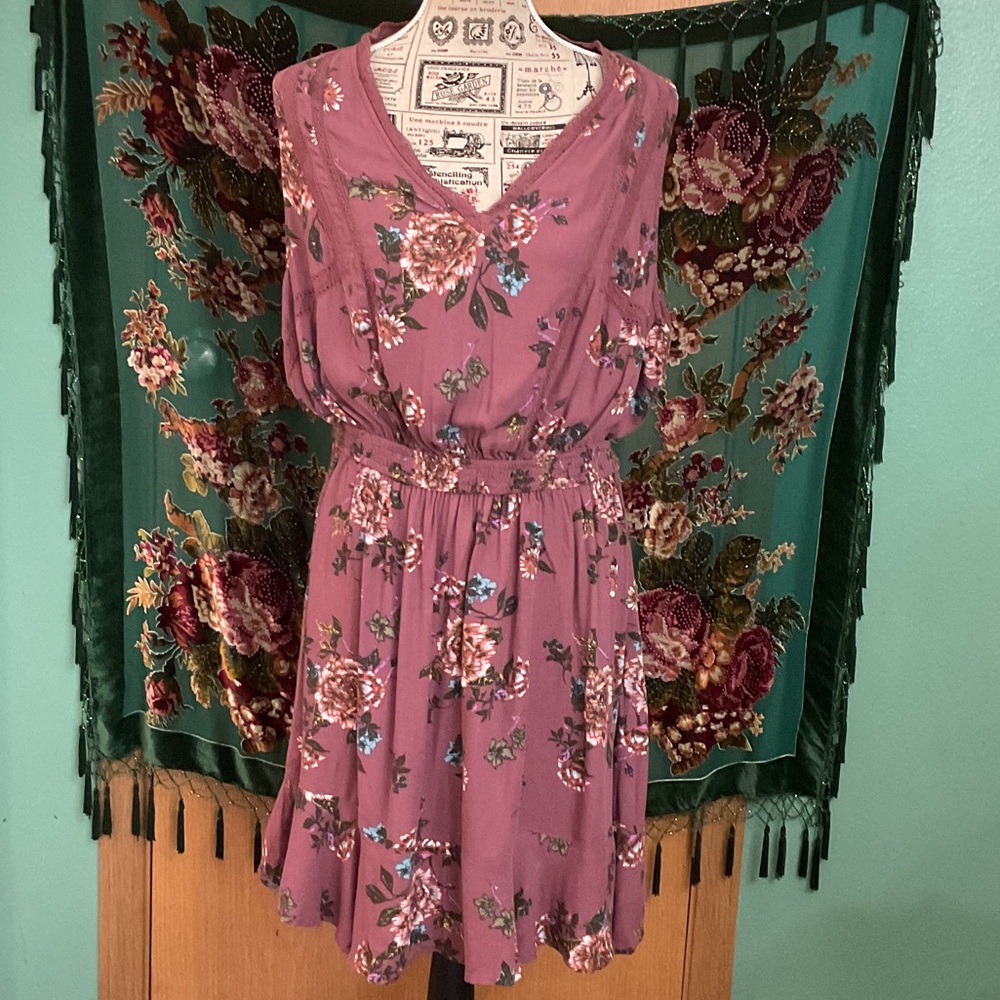 American Rag Purple Floral Mini Dress